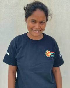 Kolkata team member Putu.